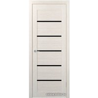 Межкомнатная дверь Юркас Stark ST1 ДО 60x200 (бьянко, стекло lacobel черный лак) в Гомеле