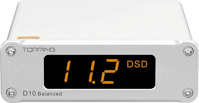 

Цифро-аналоговый преобразователь Topping D10 Balanced (серебристый)
