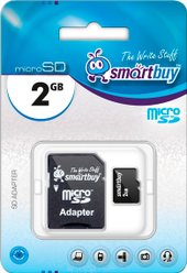 microSD 2 Гб + SD адаптер (SB2GBSD-01)