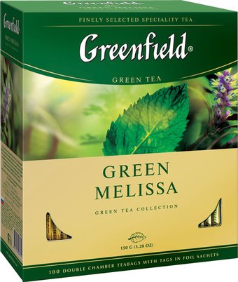 Зеленый чай Greenfield Green Melissa 100 шт