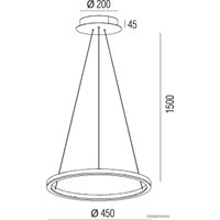 Подвесная люстра Donolux Ringlet S111028/1 D450