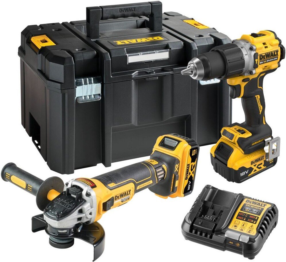 DeWalt DCK2026P2T (шуруповерт, болгарка, 2 АКБ, кейс)