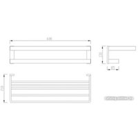 Полка для полотенца Abber Westen AA1758G (золото матовое)
