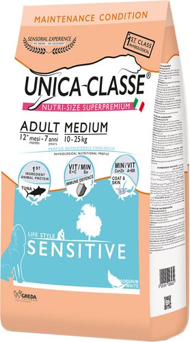 Сухой корм для собак Unica Classe Maintenance Condition Adult Medium Sensitive Tuna 3 кг