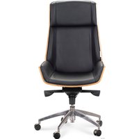 Офисное кресло Norden Патио WH001-BLACKLEATHER (черный)