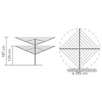 Сушилка для белья Brabantia Lift-O-Matic 310966 50 м (серый металлик)