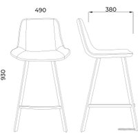 Стул AksHome Leros (темно-зеленый велюр HLR-57/черный)
