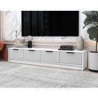 Тумба Интерлиния ТВ Концепт КТ-ТВ4-35 Техно (белый платинум/грей)