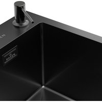 Кухонная мойка Roxen Simple 560220-60B-GR графит/текстурная PVD покрытие (с коландером и дозатором)