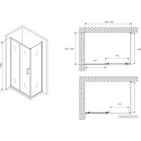 Душевой уголок Abber Schwarzer Diamant AG30100B5-S100B5
