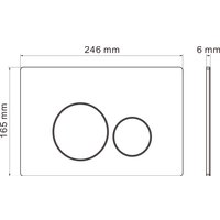 Унитаз подвесной Roxen Cube Tornado Bidet в комплекте с инсталляцией StounFix Dual Fresh 6 в 1 868472 (кнопка: золото глянцевая)