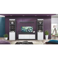 Шкаф-витрина КМК Мебель Монако 0921 (графитMDP 19 дуб полярный)