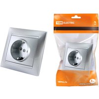 Розетка TDM Electric Лама SQ1815-0211 (серебристый металлик)