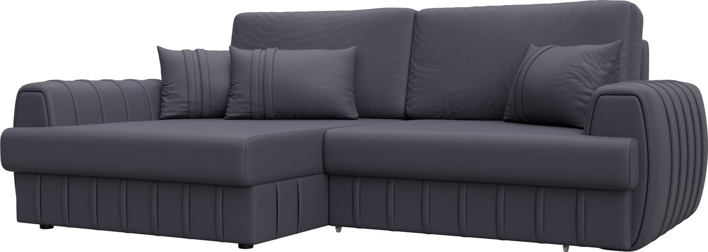 

Угловой диван Лига диванов Лига-057 НПБ левый 130035L (экокожа Grifon 15 серый)