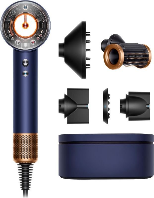 

Фен Dyson HD16 Supersonic Nural Straight+Wavy (с переходником на евровилку, берлинская лазурь/медный)