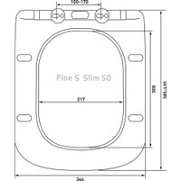 Унитаз подвесной Berges Wasserhaus Floe S Rimless + Visam Slim 525 EX-043244 (с сиденьем)