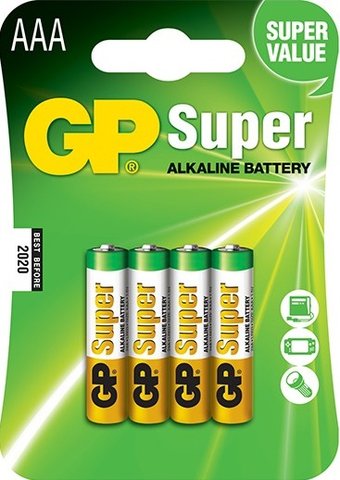 GP Super Alkaline AAA 4 шт.