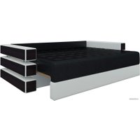 Диван Лига диванов Венеция 27866 (экокожа, черный/белый)