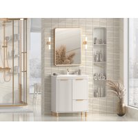  Brevita Тумба с умывальником Risacca Crema 70 RIS-06070-0342Я+B-OND070-01 (серый кашемир)