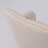 Интерьерное кресло AksHome Virginia (кремовый велюр HCJ-3/черный)