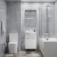  Mixline Тумба с умывальником АлАн-55 554982 + Уют 55 (белый)