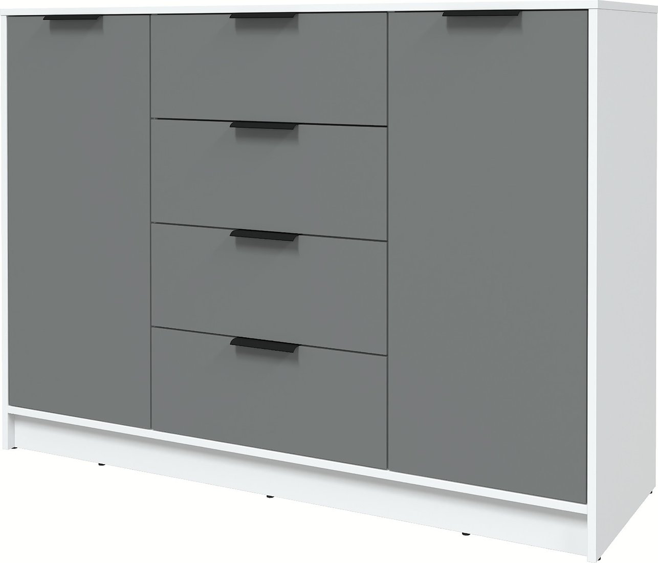 

Тумба Интерлиния Концепт КТ-Т140 Глосс (белый платинум/серый)