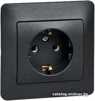Розетка Schneider Electric Glossa GSL000742 (антрацит)