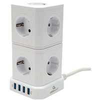 Сетевой фильтр Cablexpert TWR-9-U4-W-2