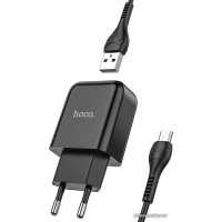 Сетевое зарядное Hoco N2 microUSB (черный)