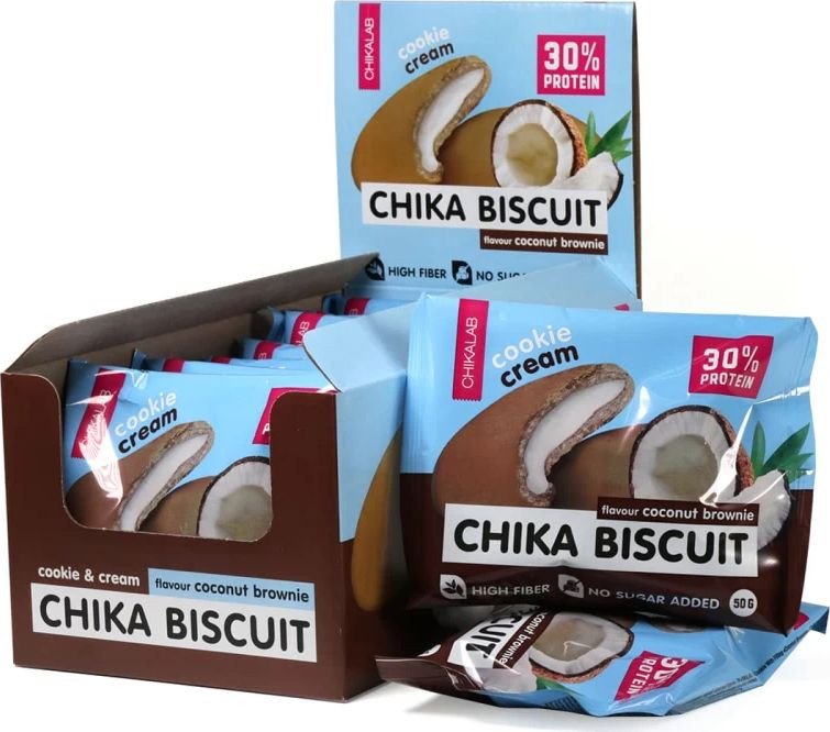 Протеиновый бисквит/панкейк Chikalab Кокосовый брауни (50 г)