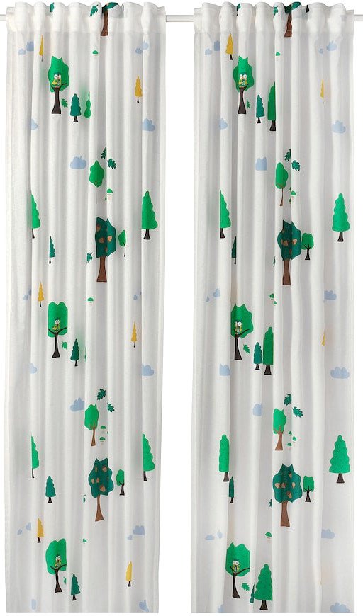 

Комплект штор Ikea Бруммиг 505.325.10 1.45x3 м (2 шт, белый)