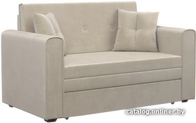 Диван Мебель-АРС Санта (бархат бежевый Star Velvet 6 Light Beige)