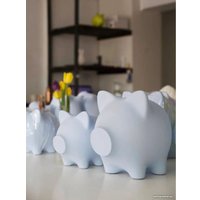 Копилка для денег PIG BANK свинка-копилка L (голубой)