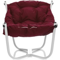 Кресло M-Group Чил 29360102 (2 шт, белый/бордовая подушка)