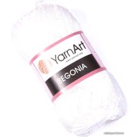 Пряжа для вязания Yarnart Begonia 100% хлопок 003 50 г (169 м, белый)