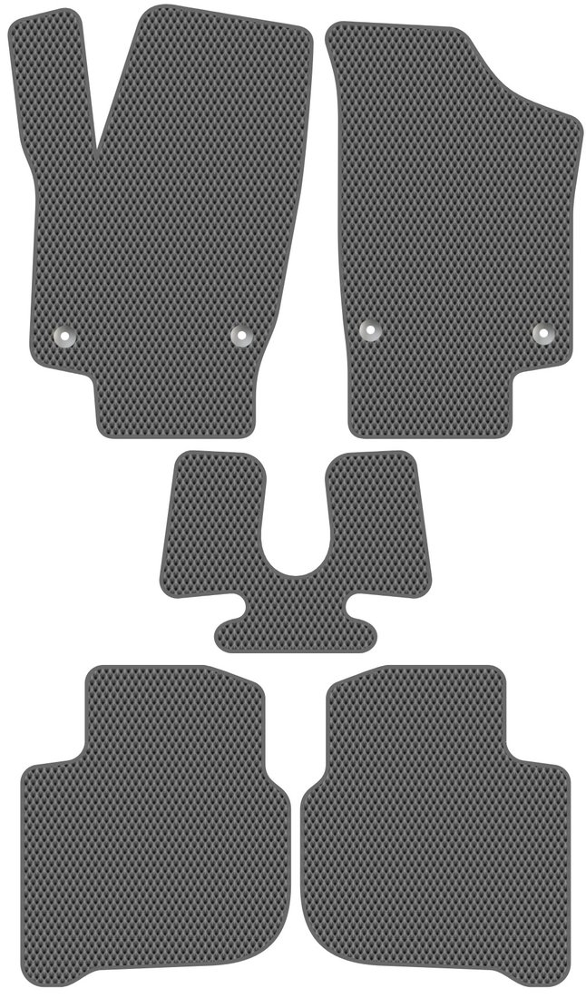 

Комплект ковриков для авто Alicosta Skoda Rapid I (лифтбек / NH3) 2012 - 2019 (серый, ромб)