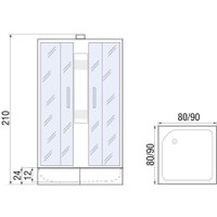 Душевая кабина River Neva Б/К 90/24 MT