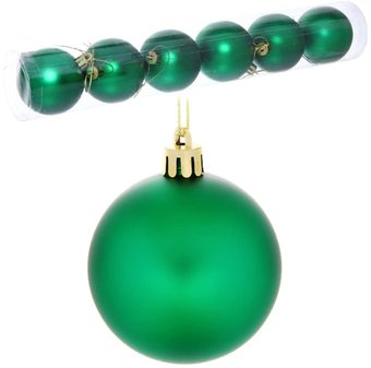 Серпантин Матовый шар 6 см 6 шт (зеленый) 183-890