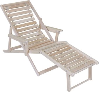 Шезлонг Элегия с подлокотниками (массив березы)