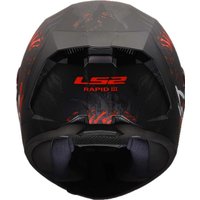 Мотошлем LS2 FF820 Rapid III Kaiju II (M, черный/красный/белый)