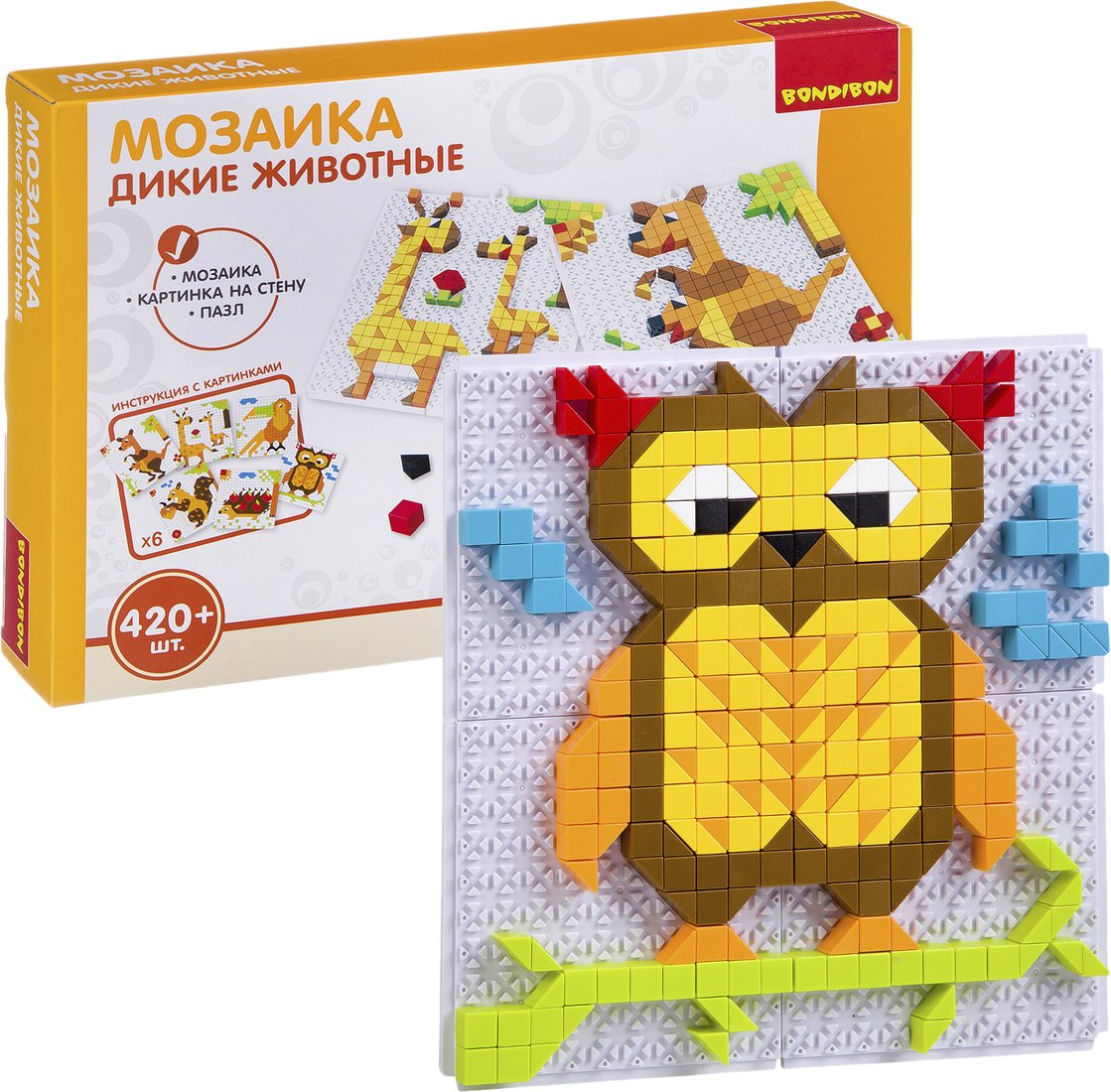 

Мозаика/пазл Bondibon Дикие животные ВВ3032