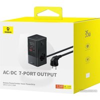Сетевое зарядное Baseus PowerCombo Tower PowerStrip 3AC2+U2+С 35W CCGAN35-S3ACE
