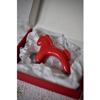 Елочная игрушка Ceramicmay Лошадка (красный)