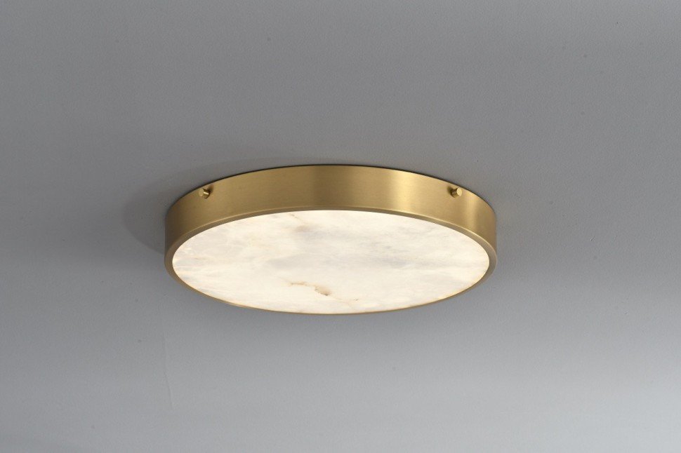 

Припотолочная люстра Belfast Devon 3395-5 BR MB (латунь/камень)