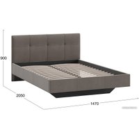 Кровать Трия Элис тип 1 с мягкой обивкой 140x200 (велюр мокко)