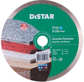 Отрезной диск алмазный  Distar 1A1R 200x1.8x10x25.4 Granite Premium 11320061015