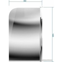 Стеклянная шторка для ванны Teymi Solli 85x140 T00204 (прозрачное стекло/хром)