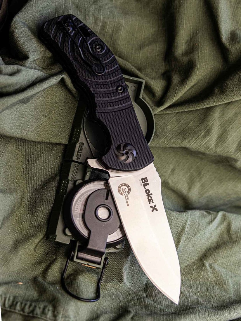 Складной нож Kizlyar Supreme Bloke X D2 StoneWash