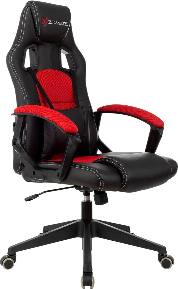 

Игровое (геймерское) кресло Бюрократ Zombie Arena (черный/красный)