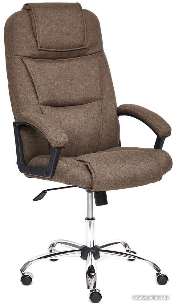Офисное кресло TetChair Bergamo ткань (хром/коричневый 3M7-147)